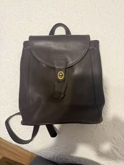 Leather backpack