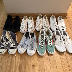 All Star, Vans, Nike Air. 