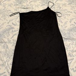 Forever 21 Mini Black Dress Double Lined One Shoulder Strap Stretchy