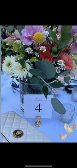 Gold Tabletop Card Holder /Table Number Holder