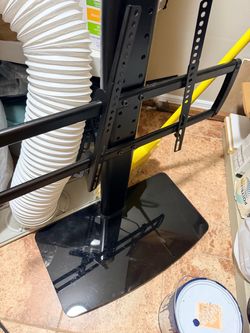 Black TV Floor Stand with Swivel Mount
