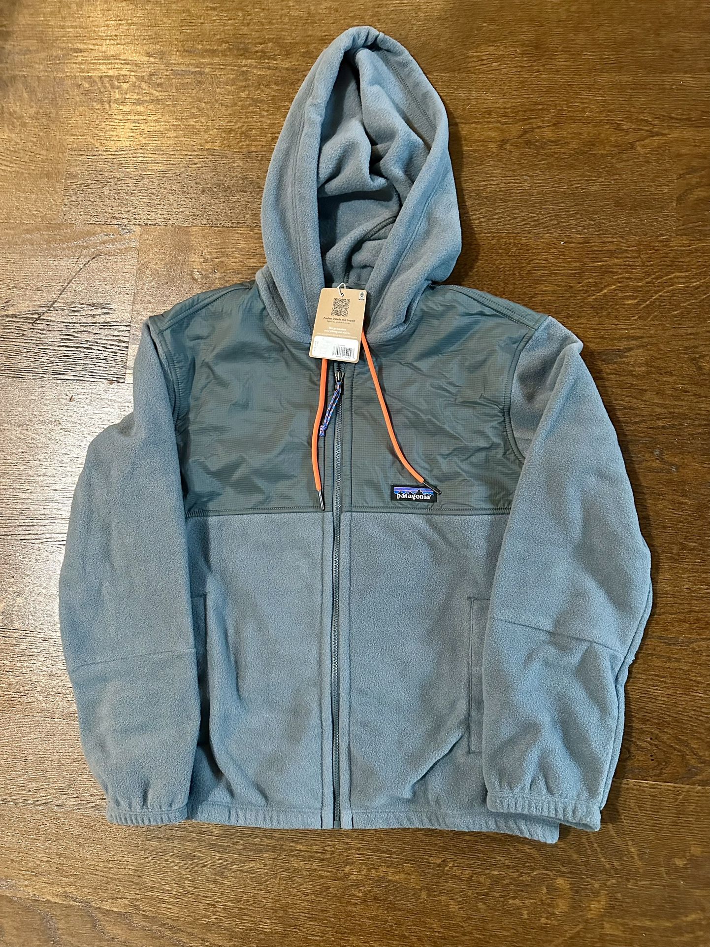 NEW Patagonia Women's Green Gray Microdini Hoody, XS