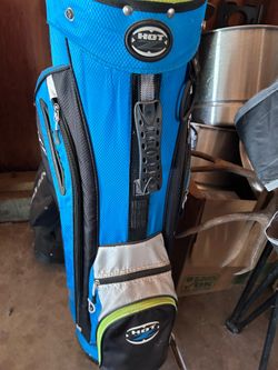 HotZ Golf 2.5 cart bag Caribbean blue golf club organizer