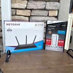 Arris Cable Modem & Wifi Router + Netgear Smart WiFi Router
