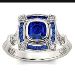 *SALE* Sapphire Blue Engagement Ring  Sizes 7/8/9/10 *See My Other Items *