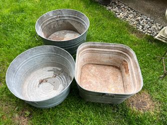 Vintage Metal Tubs