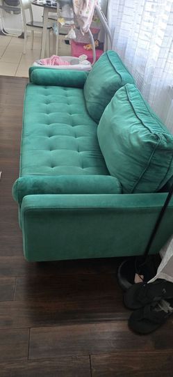 Green sofa