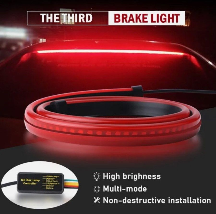 35" Car High Mount Third High Brake LED Light Strip Turn Signal Rear Tail Lamp