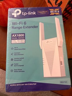 TP Link AX1800 Dual Band Wifi 6 Range Extender NEW