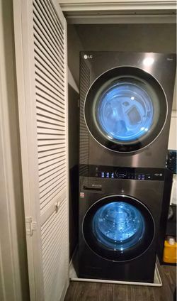 LG ThinQ Stacked Washer Dryer Unit