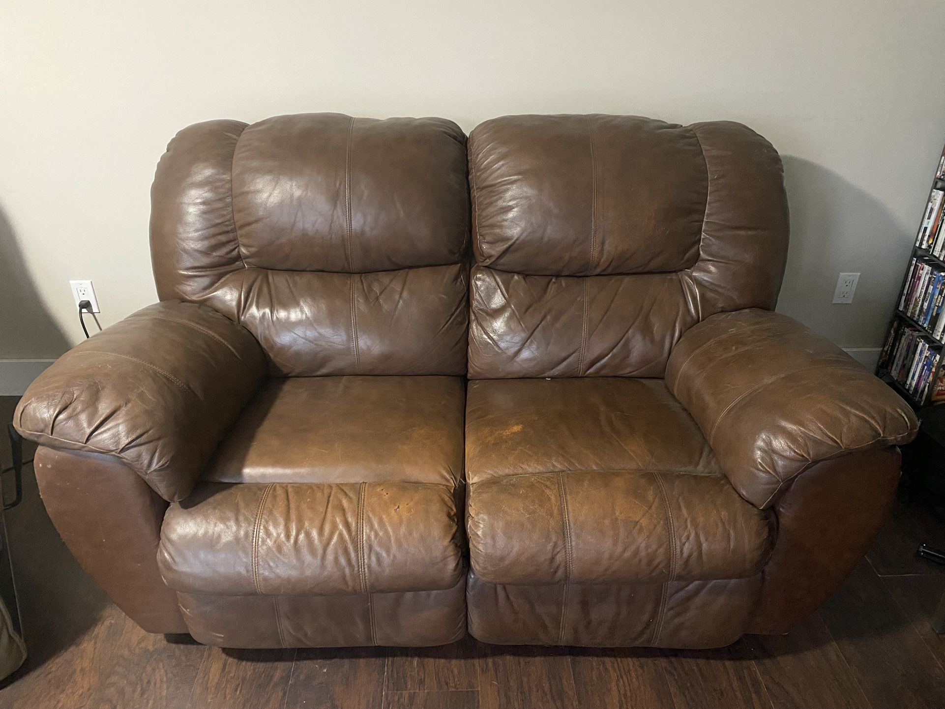 Brown Leather Couch $150 OBO
