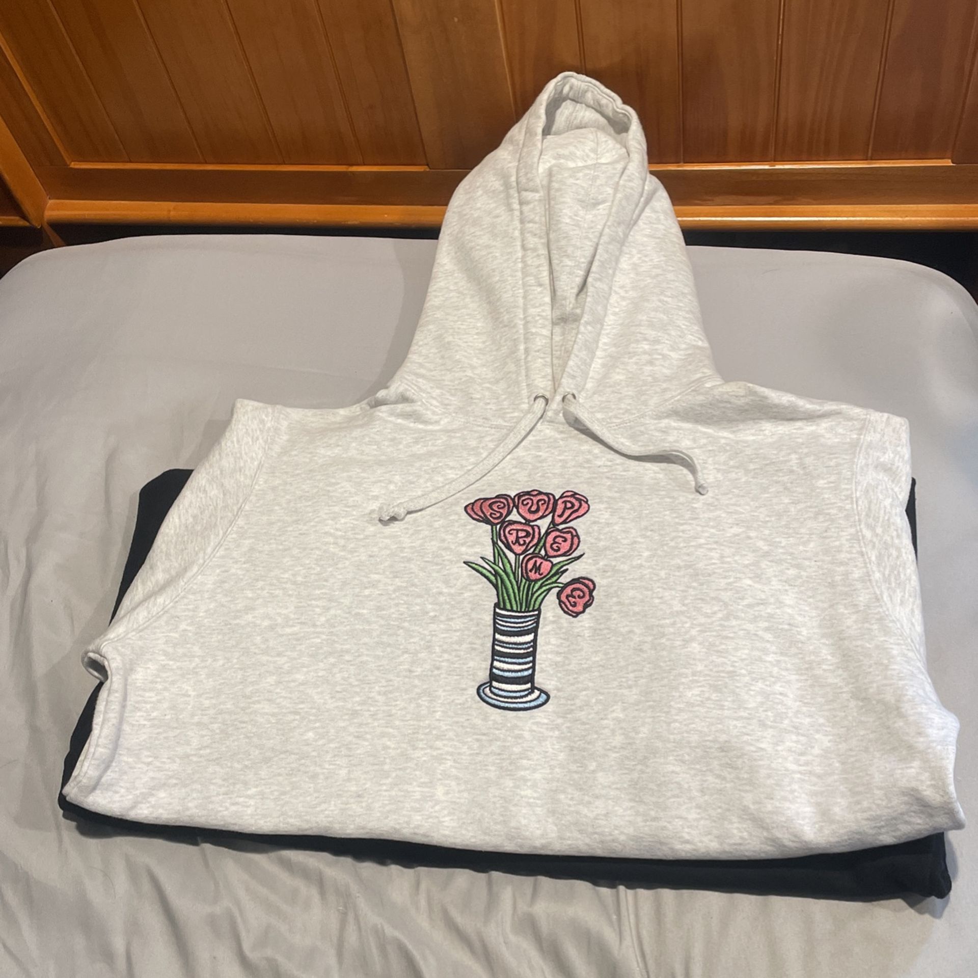 Supreme Flowers Hooded Sweatshirt - Ash Grey