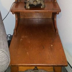 Estate Sale:  Beautiful Set  Of Mid Century Maple Two Tier End Tables