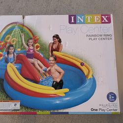 Home Water Play Center, With Rainbow Ring, Mini Water Slide