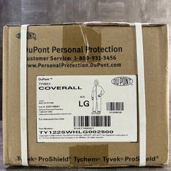 DuPont Tyvek 400 Coveralls Large TY122SWHLG002500 Case 25 Hood Boots White Bulk