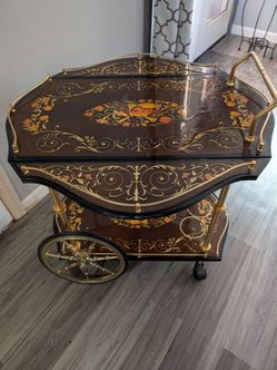 Ornate bar cart