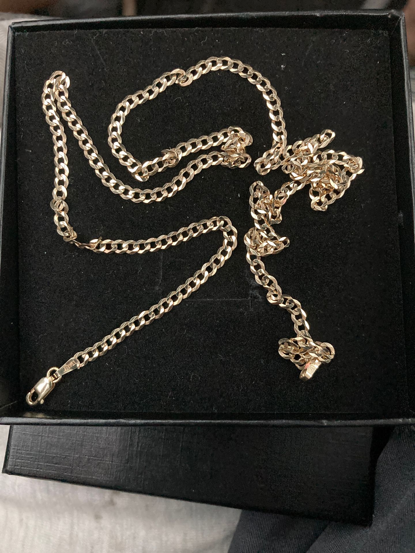 24 inch gold Curb Cuban chain