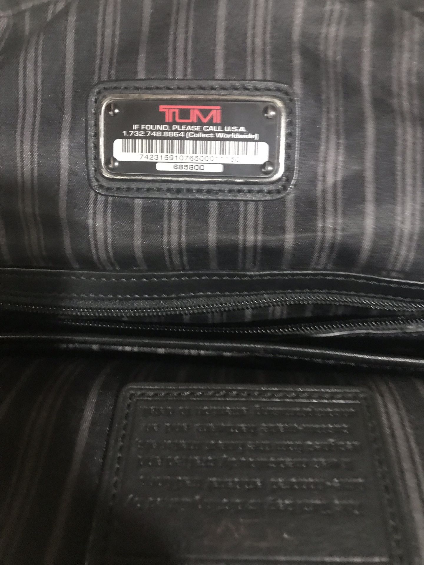 Tumi leather backpack $145