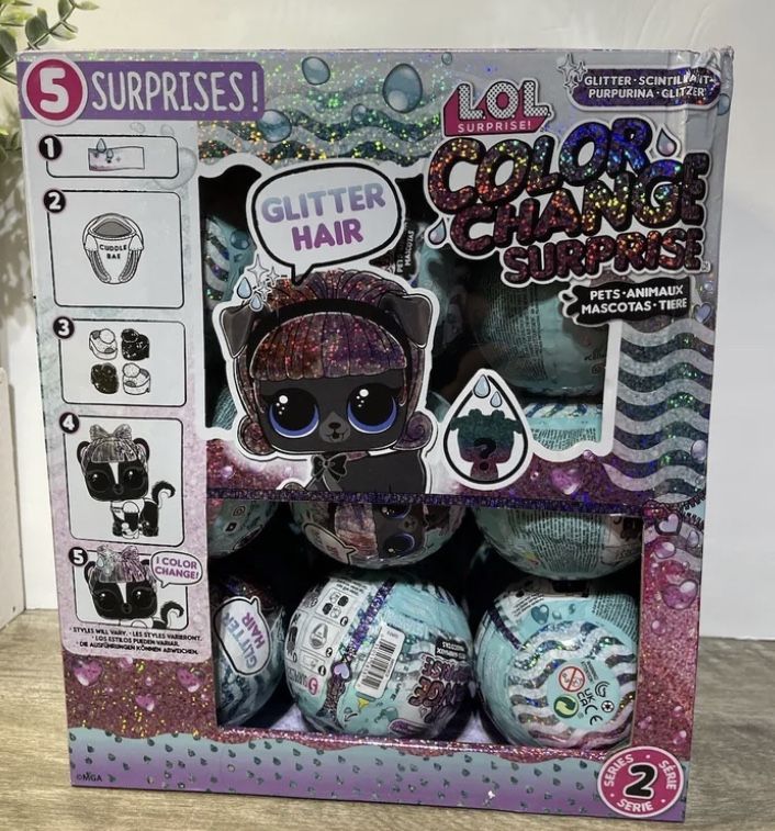 NiP: L.O.L. Surprise Complete Set 😃Color Change Surprise Glitter Hair Pets Full Display Series 2.