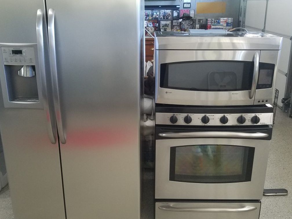 Refridgerator, Double oven & Microwave