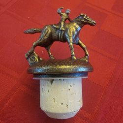 Blanton Bourbon Whiskey  Horse And Jockey Cork Bottle Stopper