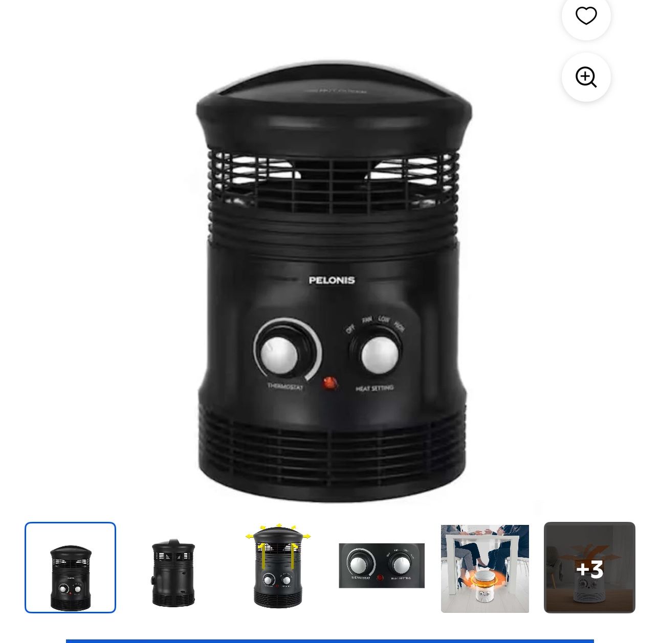 Calentador de Ventilador Envolvente 360 de 1500 Vatios