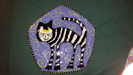 Whimsical Cat Plate
