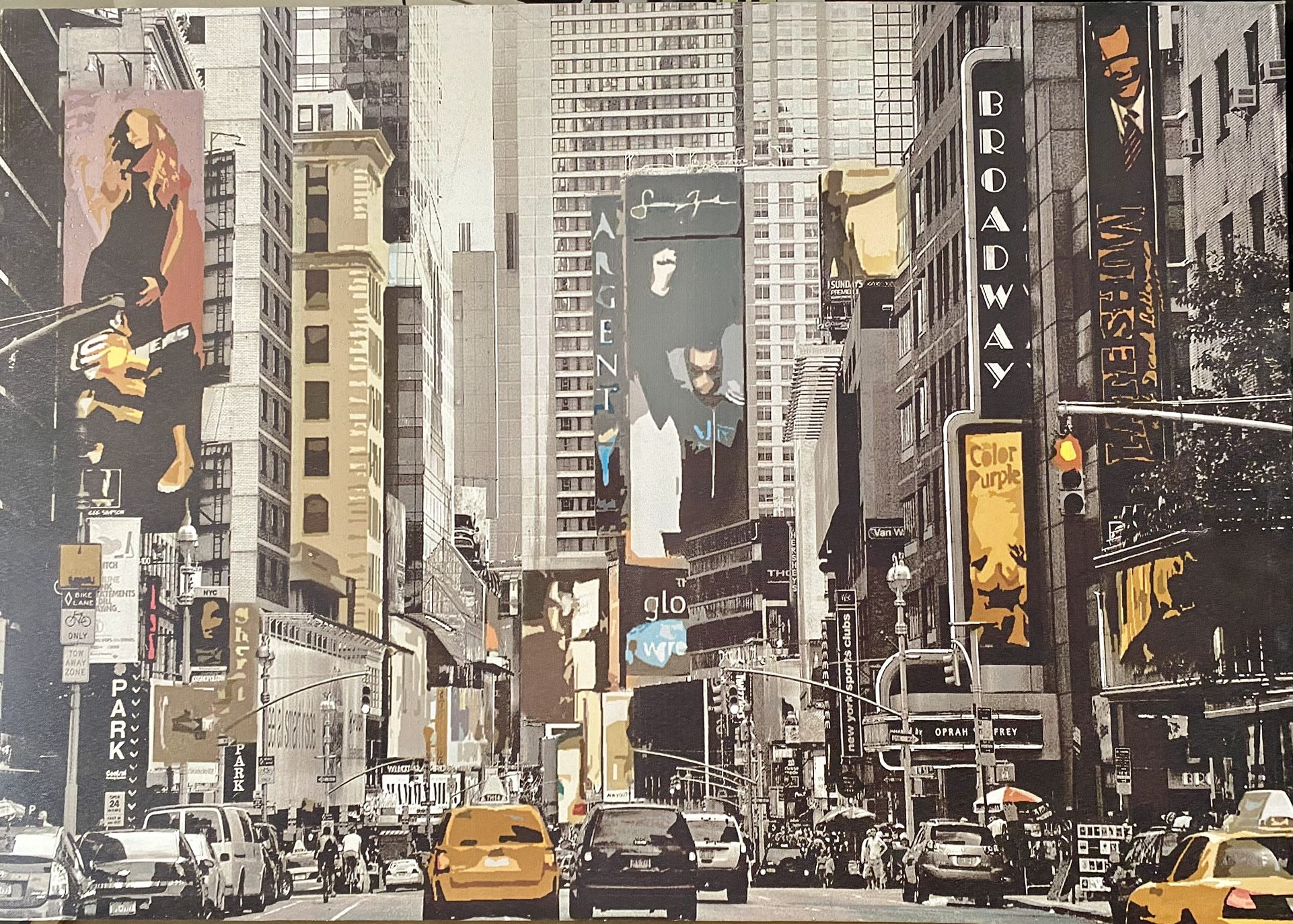 Times Square Large Canvas Print