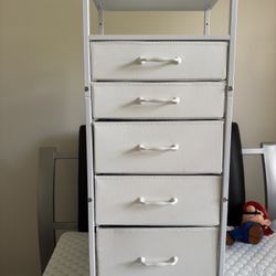 White Dresser with 5 Drawers