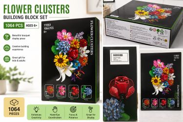 Flower Clusters Building Blocks Set – 1064 PCS – New