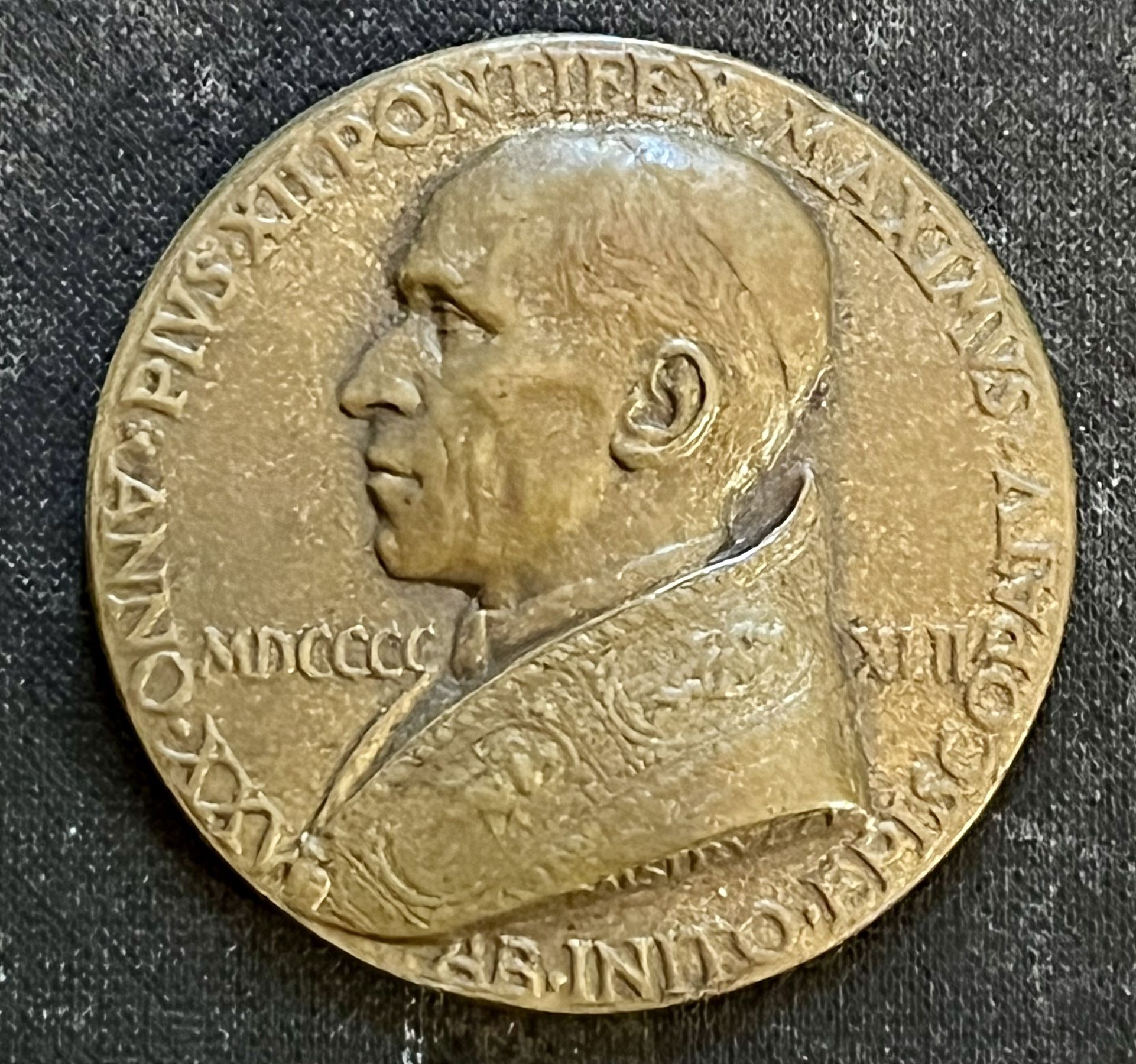 1926 Pope Pius XI Vatican Commemorative Bronze Coin