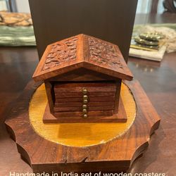 Wooden Coasters In Hut 