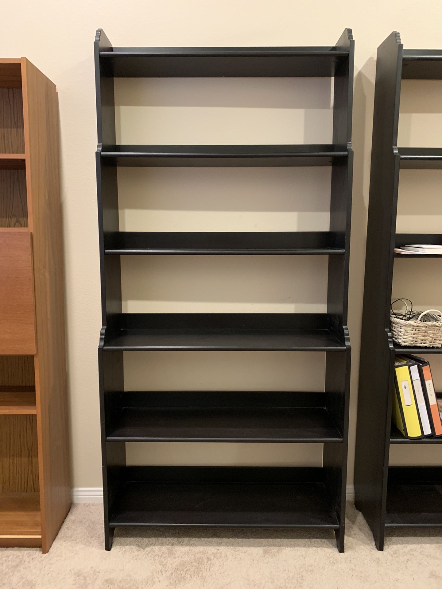 Black bookshelves (2)