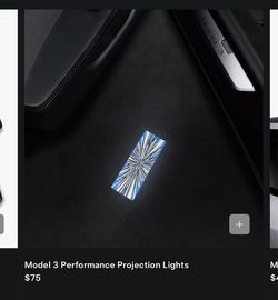 TESLA FOUR DOORS (4) Model 3 Performance Projection Lights