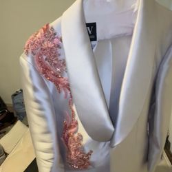Prom Suit Gray & Pink