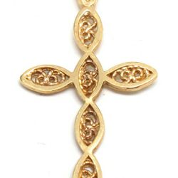 Ladies 14K Yellow Gold Cross Pendant