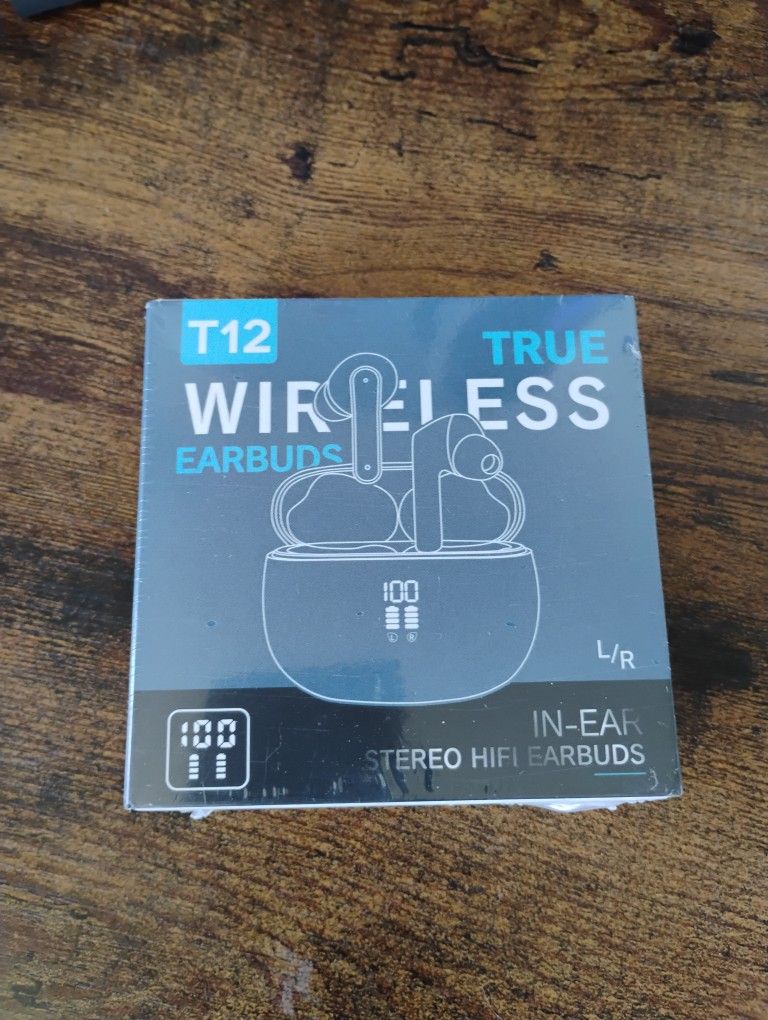T12 True Wireless Earbuds – New, Sealed