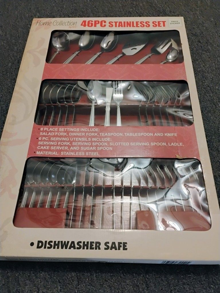 Home Collection 46-piece stainless steel flatware set