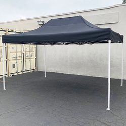 $145 (New in box) Heavy duty 10x15 ft outdoor ez pop up canopy party tent instant shade w/ carry bag (black, red)