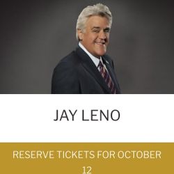 Jay Leno Comedy Show At The Show At Agua Caliente Rancho Mirage 
