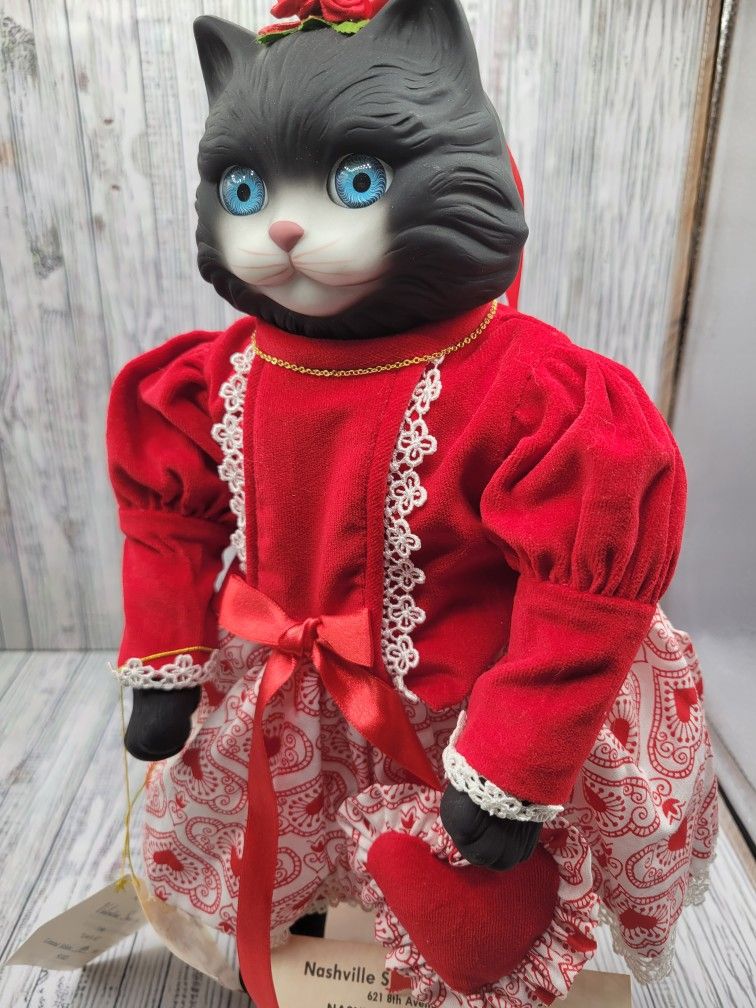 Goebel Betty Jane Carter Doll 1995 Valentina Smoochy Musical Cat Holiday #376