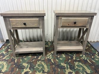 PAIR OF HOME GOODS FARMHOUSE STYLE NIGHT STANDS