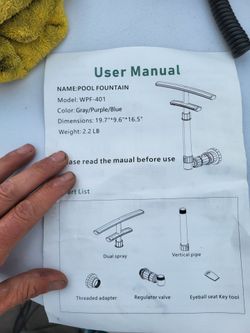 Pool Fountain WPF-401 User Manual