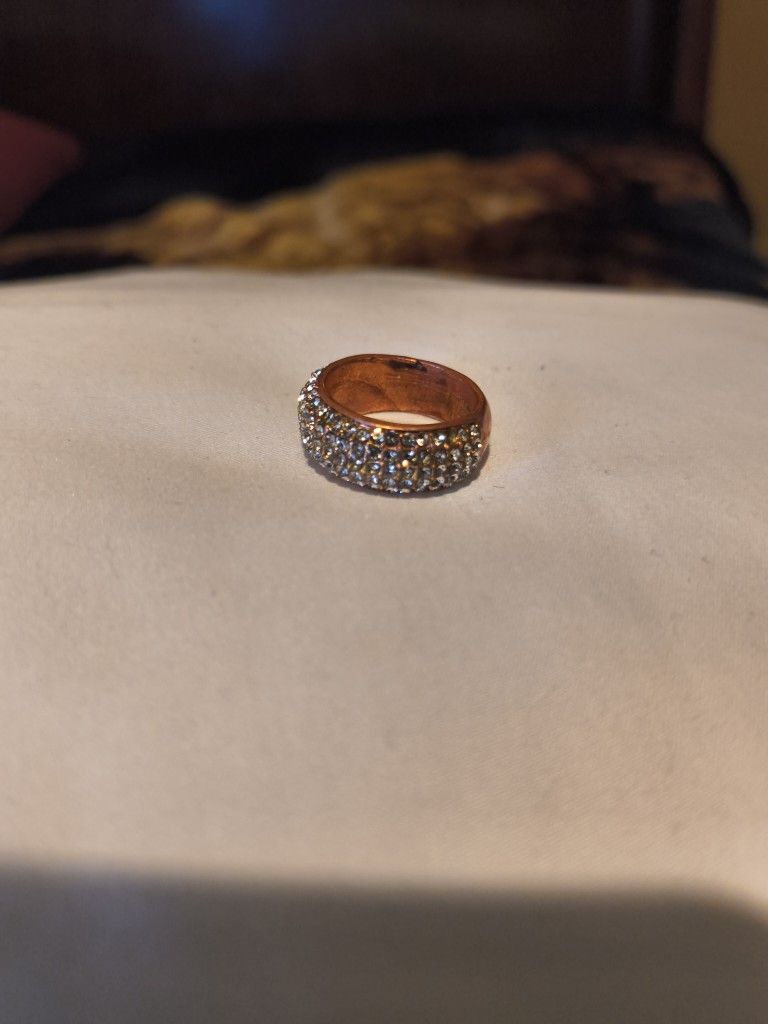 Pink Rose Gold Ring Size 6 