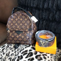 Designer Backpack And Matching Belt for Sale in Las Vegas, NV
