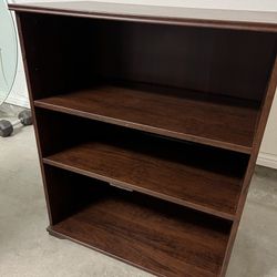 Wooden 3-Shelf Cabinet In Brown