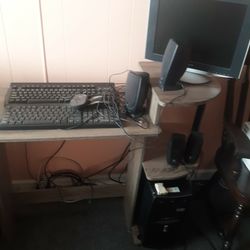 Computer and desk
