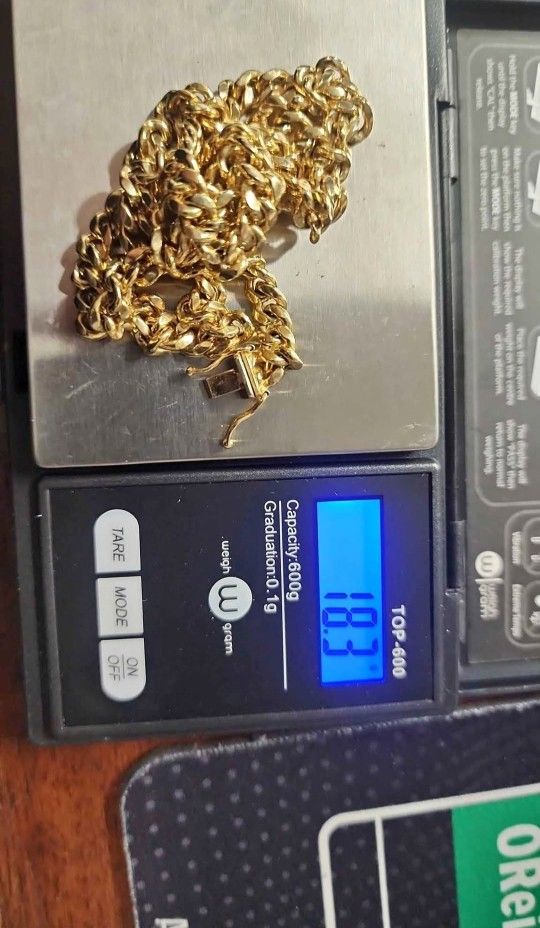 14K Gold Cuban Link Chain – 21" Hollow, 18.3 Grams