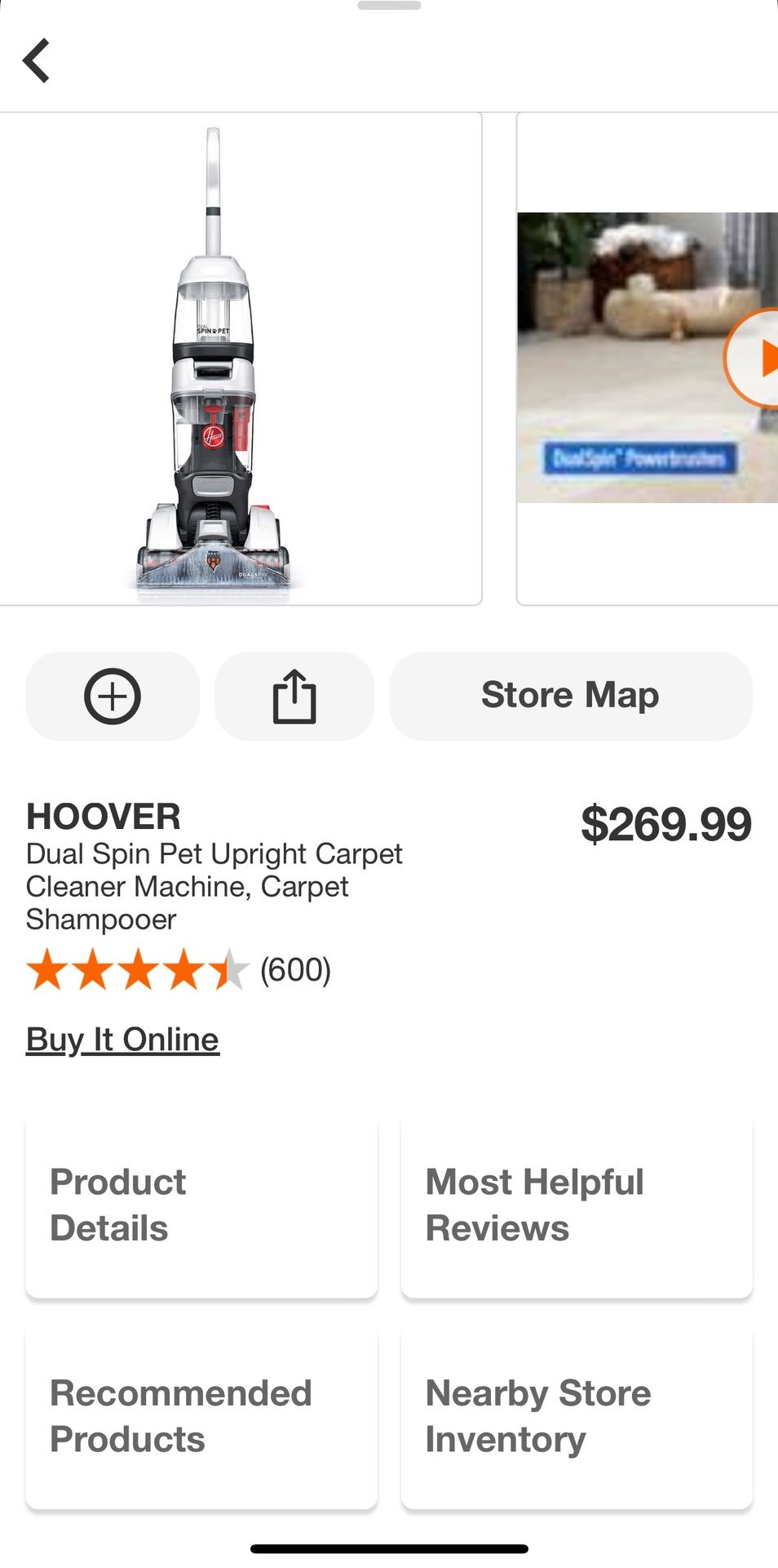 Hoover Carpet Cleaner/shampooer