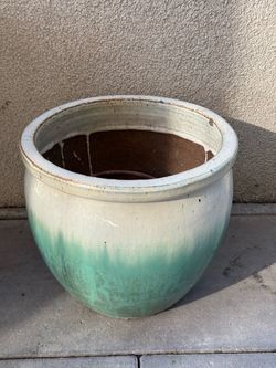 Large Glazed Ceramic Planter Pot
